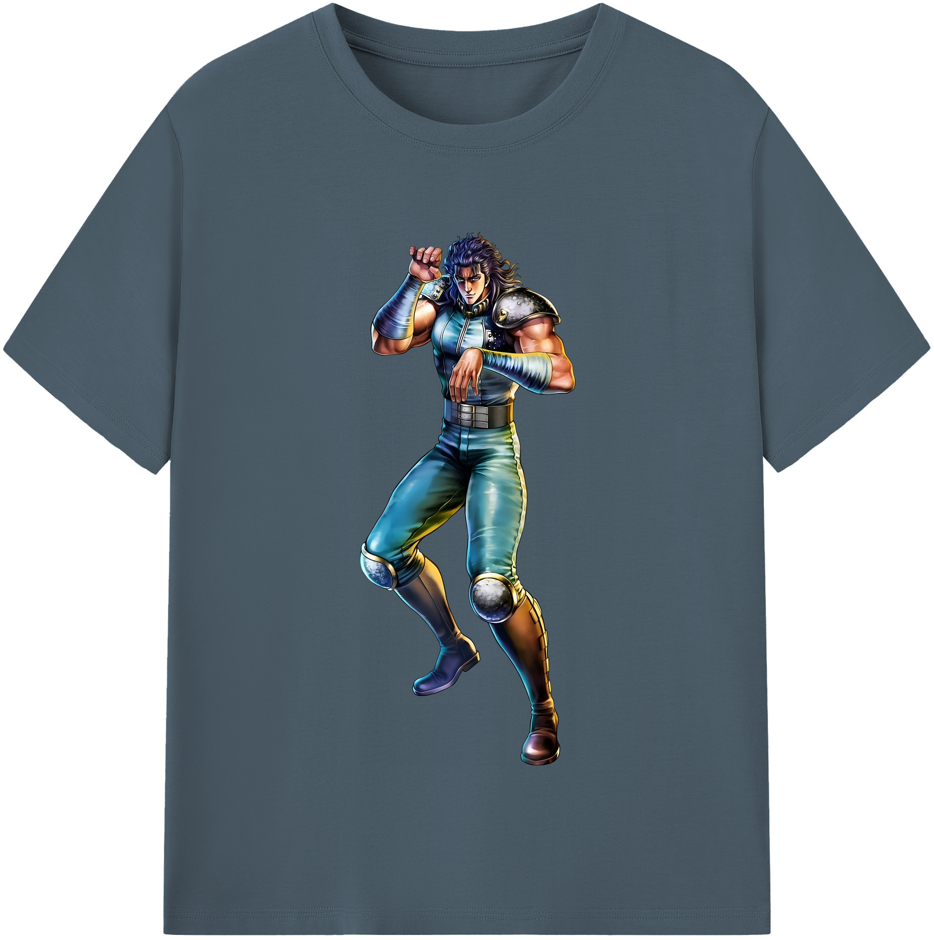 （画像用） 北斗の拳 Fist of the North Star 綿100％半袖Tシャツ（フロントプリント）